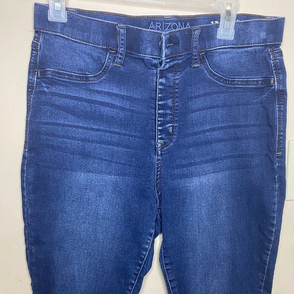 Arizona Jean Co Dark Blue/Dark Denim Pullon Jeggings Size 13 - Picture 1 of 6